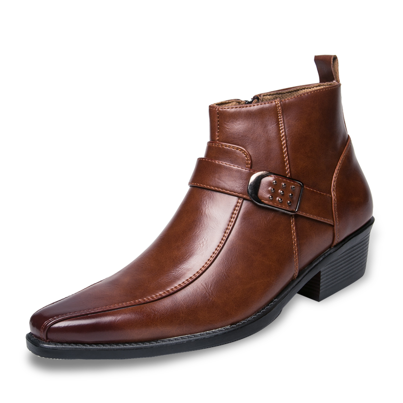 Herren Chelsea-Stiefel Schnallendesign Schwarz - Norvielle