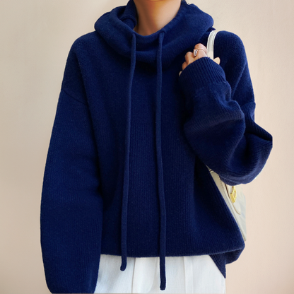 Norvielle Damen Strick-Hoodie Stilvoll