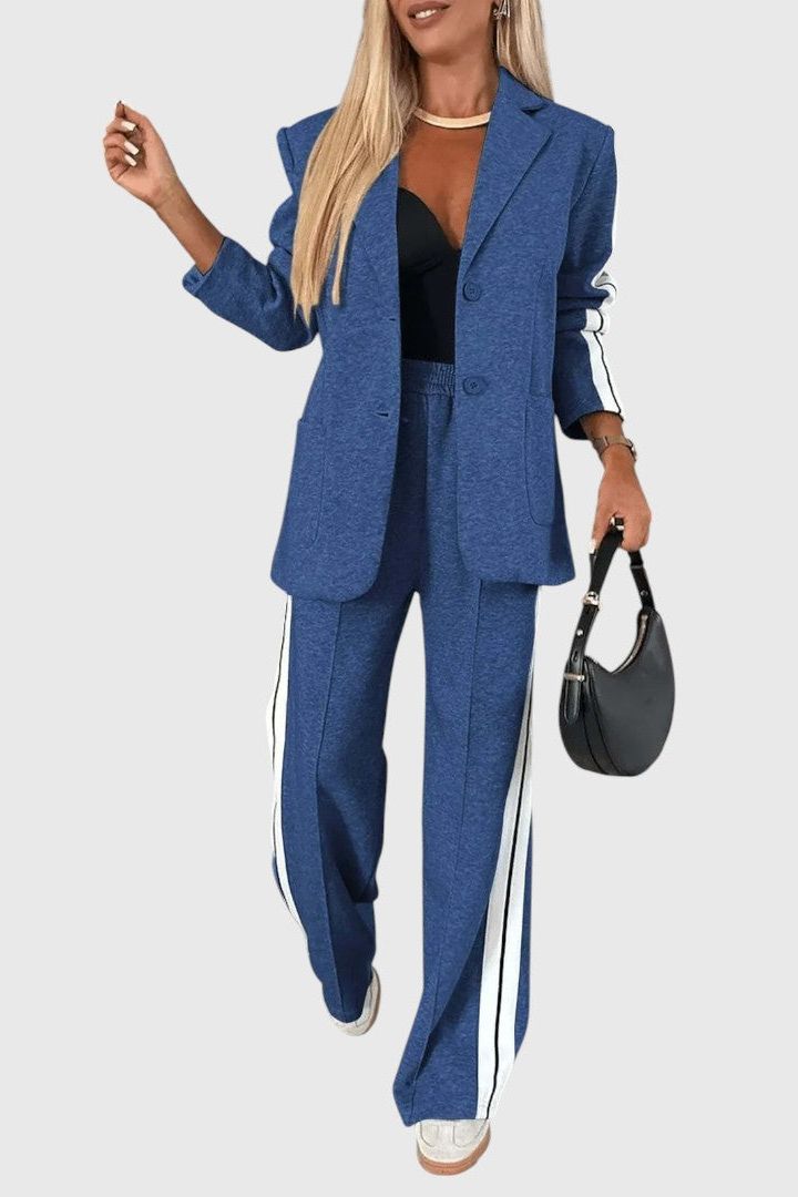 Kendall Damen Gestreiftes Oberteil und Hose Set