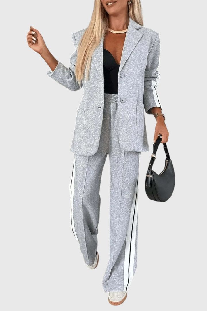 Kendall Damen Gestreiftes Oberteil und Hose Set