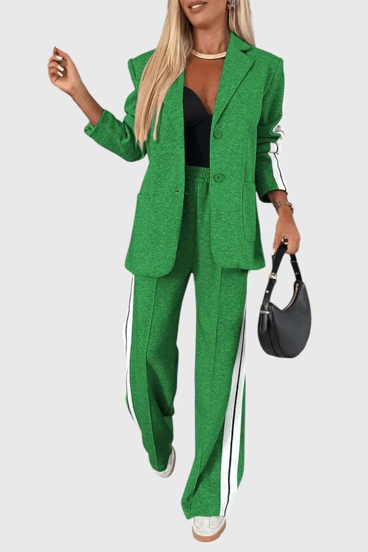 Kendall Damen Gestreiftes Oberteil und Hose Set