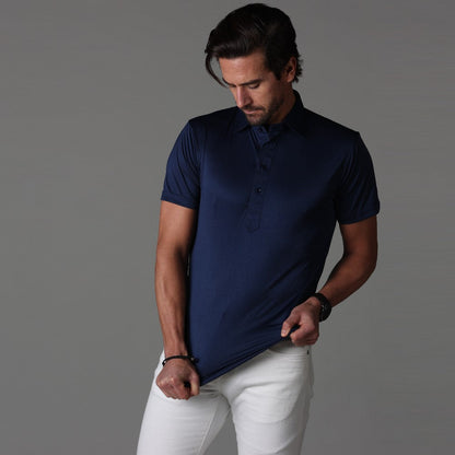Herren Slim Fit Poloshirt Kurzarm Stretch