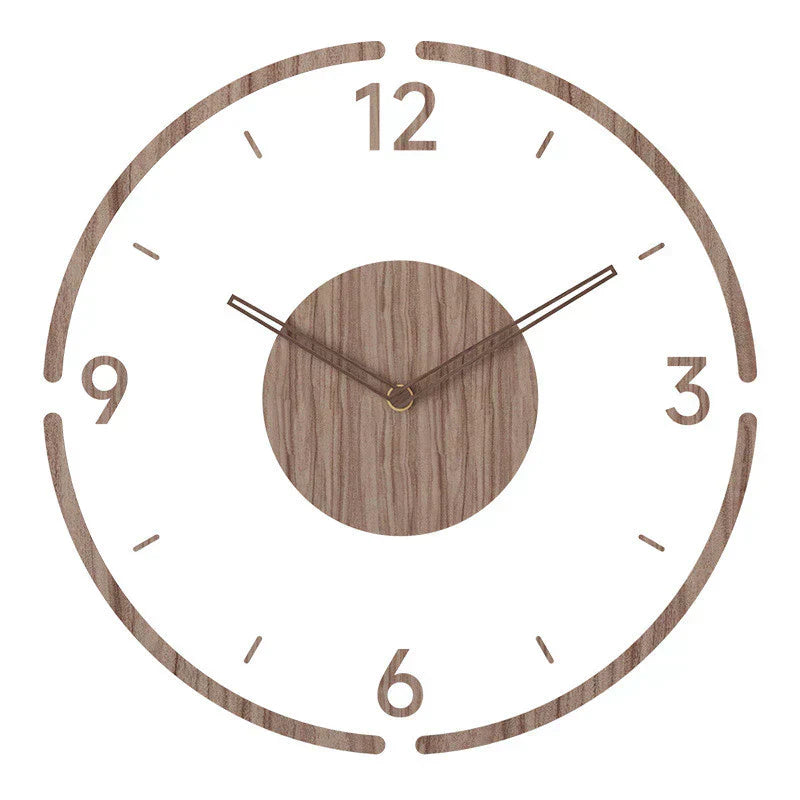 Nordora Holzwanduhr Lautlos Design - Norvielle