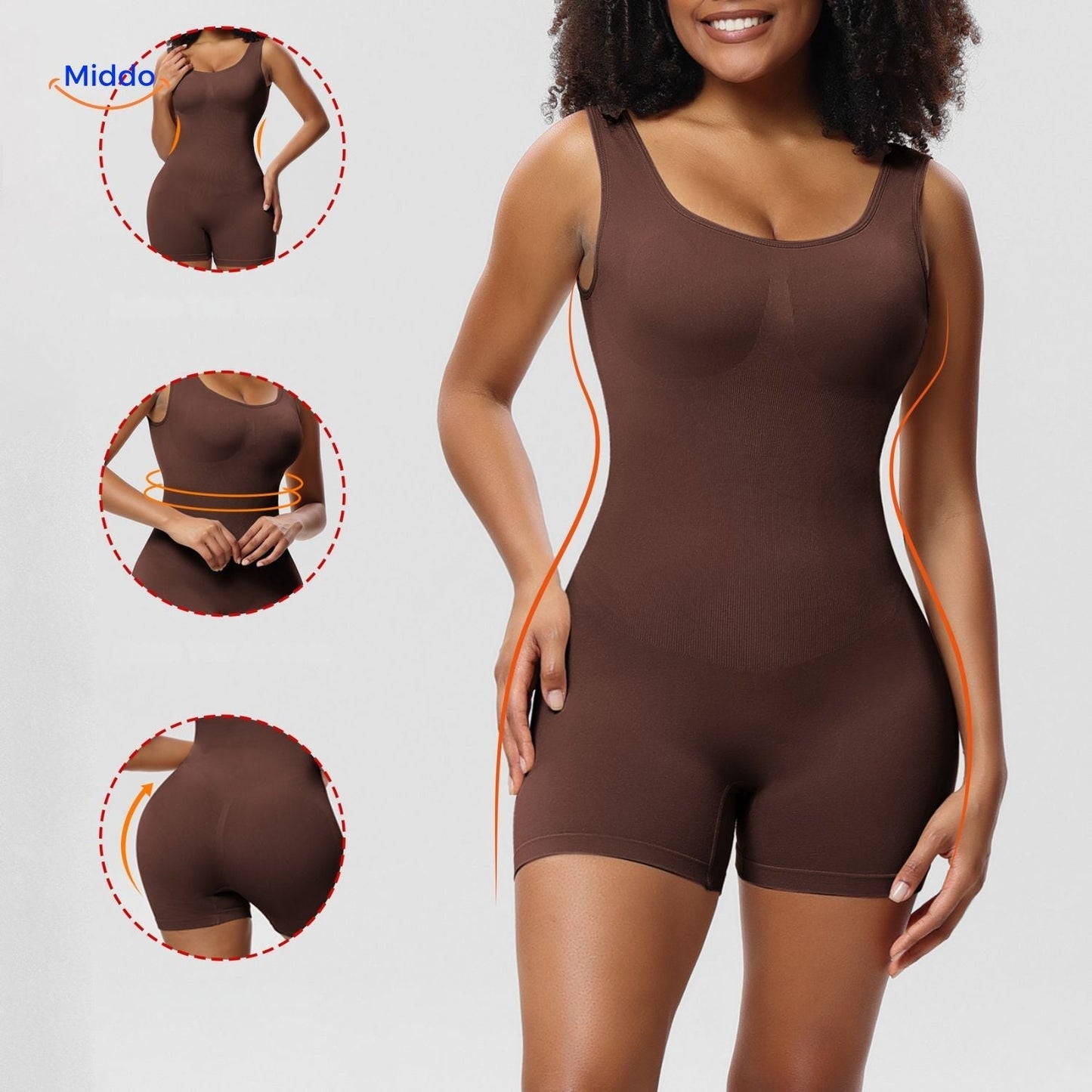 Damen Shapewear Bodysuit Formend Stützend