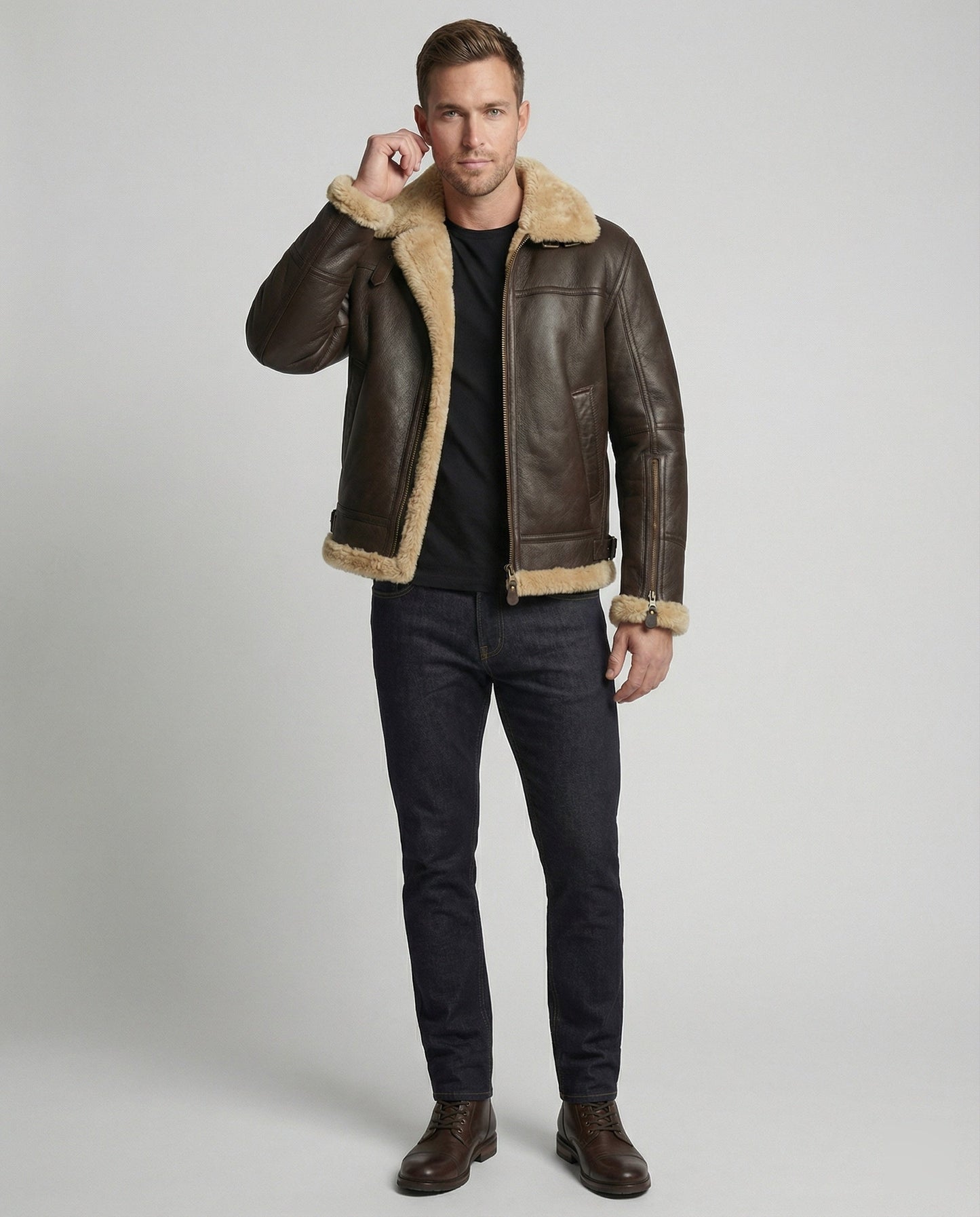Lammfell Bomberjacke Weich