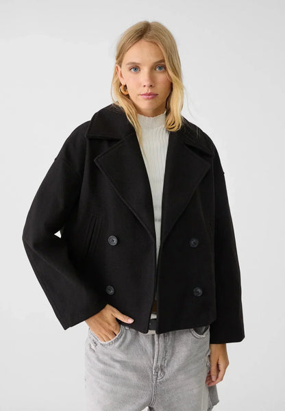 Damen Kurzjacke Elegantes Doppelknopf-Modell