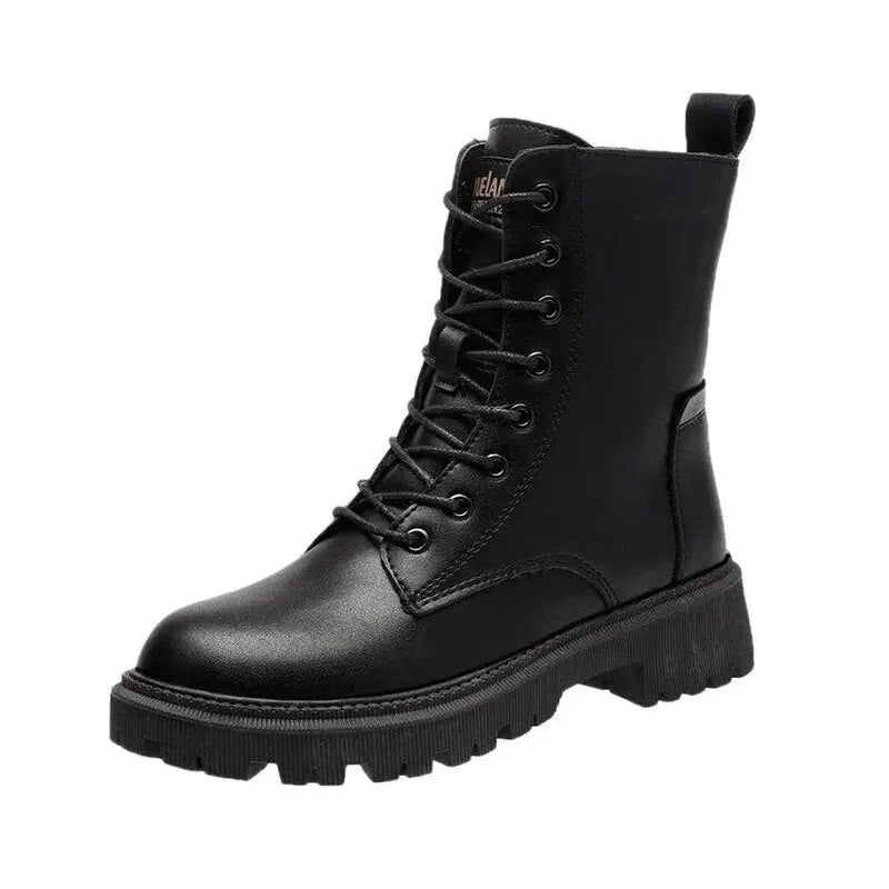 Damen Schnürschuhe Gefüttert Profilsohle