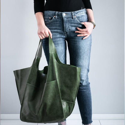 Damen Handtasche Groß Lederoptik