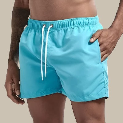 Herren Badeshorts Sommer Baumwolle Kordelzug