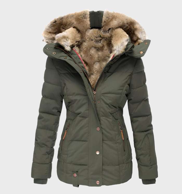 Damen Winterjacke Wasserabweisend Isoliert mit Kapuze