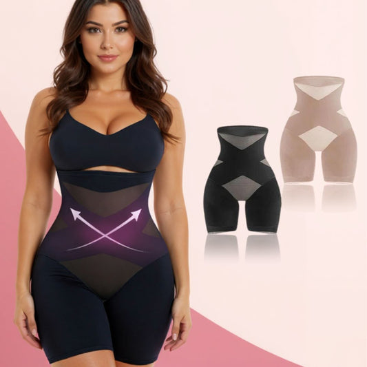 Bauchweg Kompressionsleggings Damen Slimming Shapewear Schwarz - Norvielle
