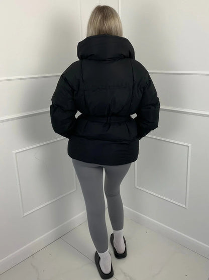 Damen Winter-Steppmantel mit Gürtel