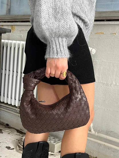 Damen Mini Geflochtene Handtasche