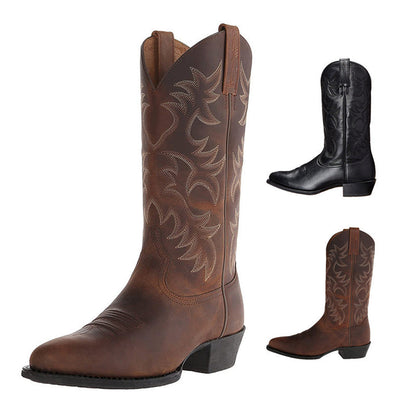 Damen Western-Stiefel Robust Leder