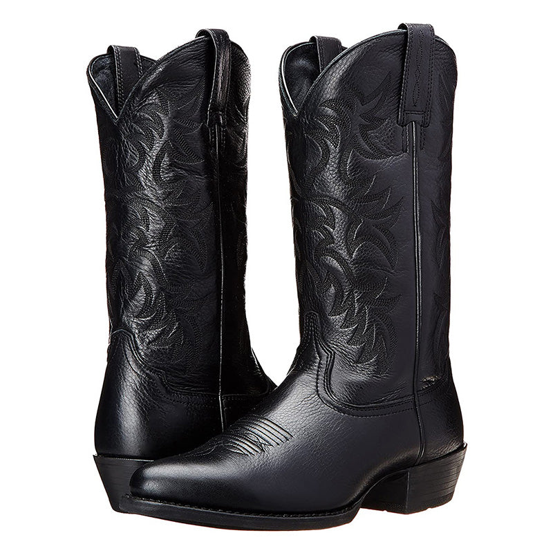 Damen Western-Stiefel Robust Leder Braun - Norvielle