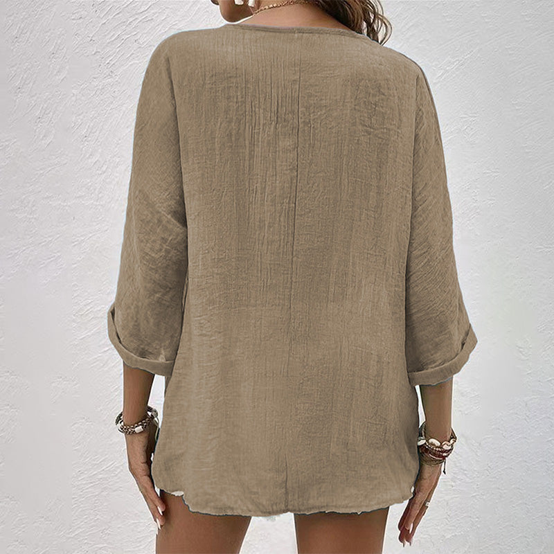 Norvielle Damen T-Shirt V-Ausschnitt - Norvielle