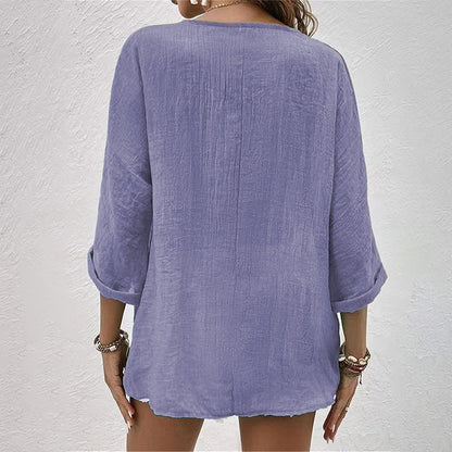 Norvielle Damen T-Shirt V-Ausschnitt