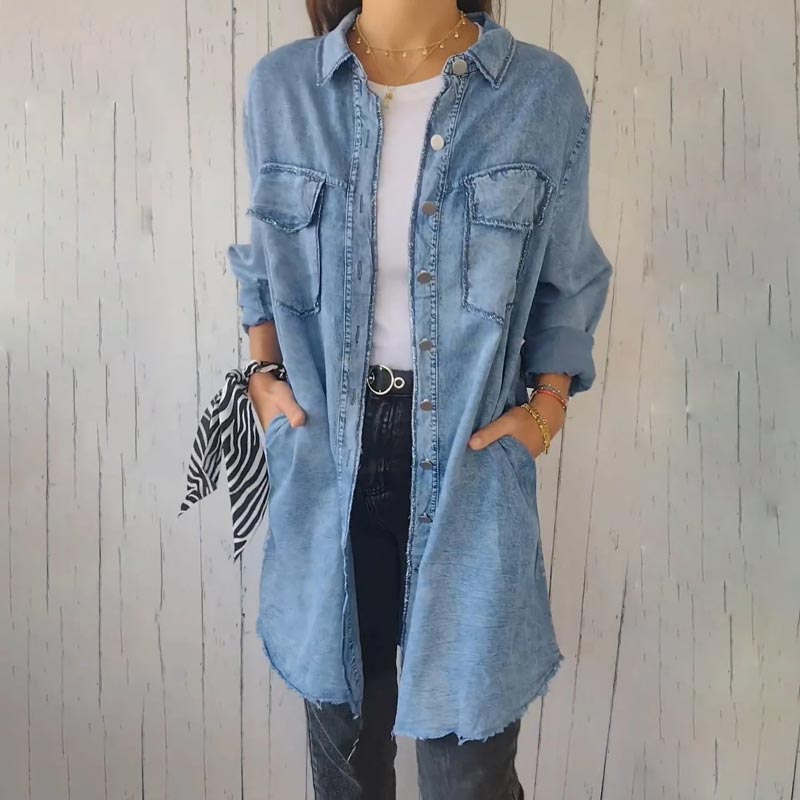 Norvielle Damen Hemdjacke Bequem