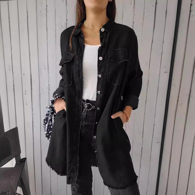 Norvielle Damen Hemdjacke Bequem