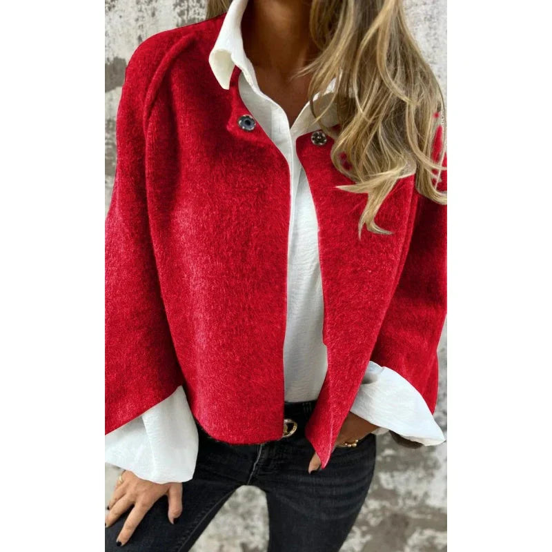 Norvielle Damen Mittellange Jacke Stilvoll