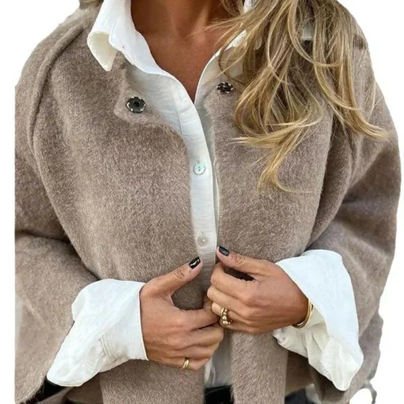 Norvielle Damen Mittellange Jacke Stilvoll - Norvielle