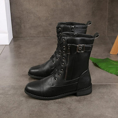 Norvielle Damen Orthopädische Stiefeletten Seitlich Reißverschluss