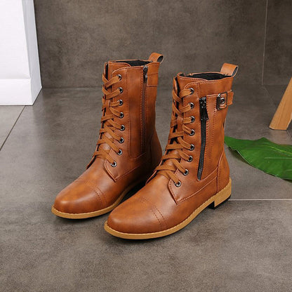 Norvielle Damen Orthopädische Stiefeletten Seitlich Reißverschluss