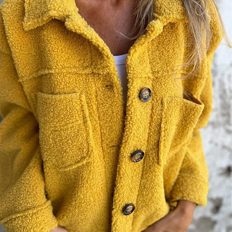Norvielle Damen Kurze Bouclé Jacke Warm