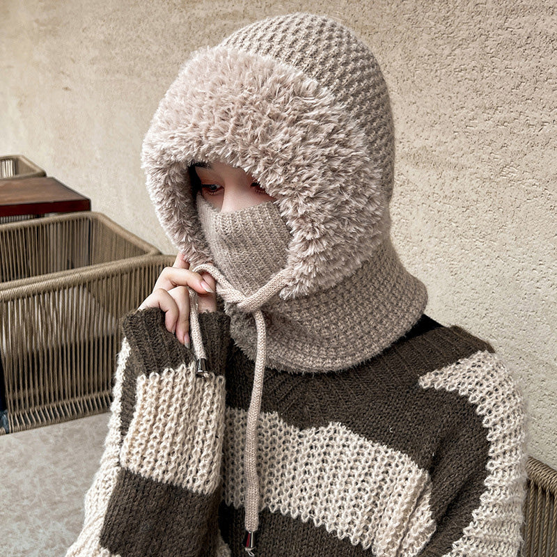 Wärme Mütze Pullover Kombi Trendy wird zu: Damen Wärme Mütze Pullover