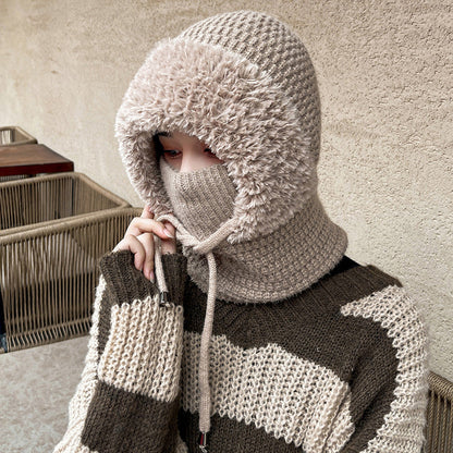 Wärme Mütze Pullover Kombi Trendy wird zu: Damen Wärme Mütze Pullover