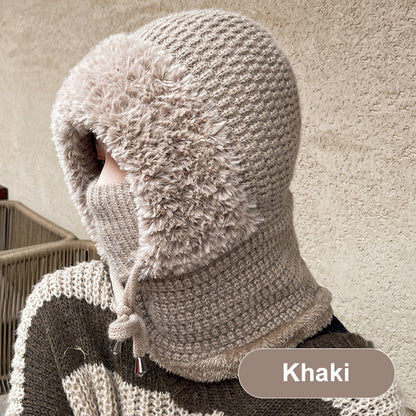 Wärme Mütze Pullover Kombi Trendy wird zu: Damen Wärme Mütze Pullover