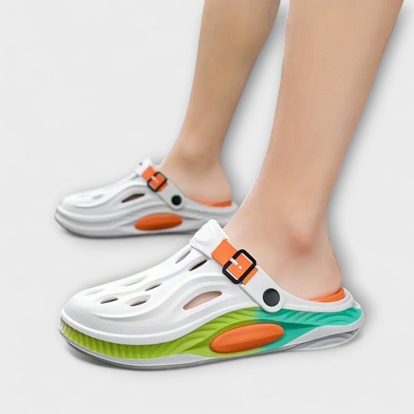 Bequeme Damen Sommerschlappen Gepolstert Creme - Norvielle