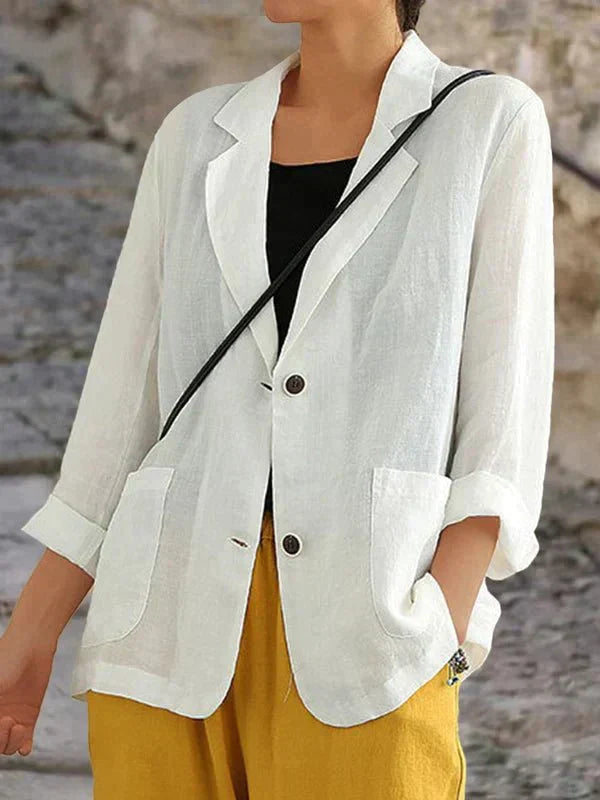 Norvielle Herren Leinenblazer Elegant Beige