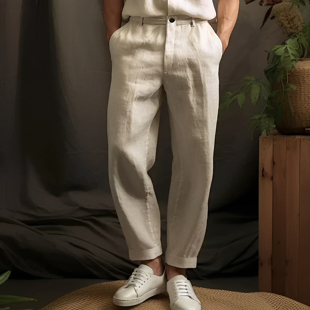 Herren Freizeithose Gerade Geschnitten Bequem - Norvielle