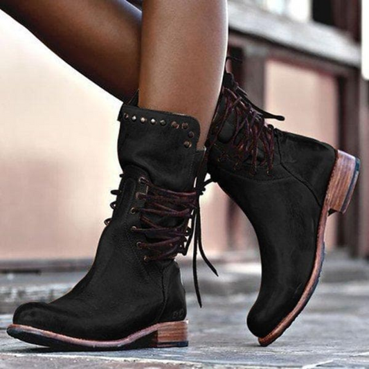 Damen Stiefeletten Schwarz Wasserdicht - Norvielle