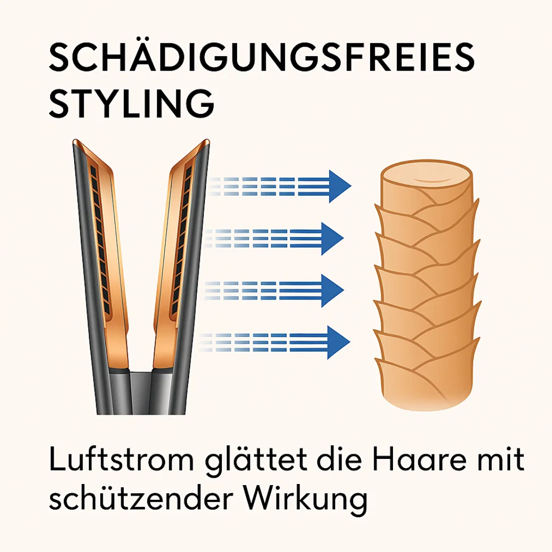 Föhn-Glätteisen 2-in-1 für müheloses Haarestyling