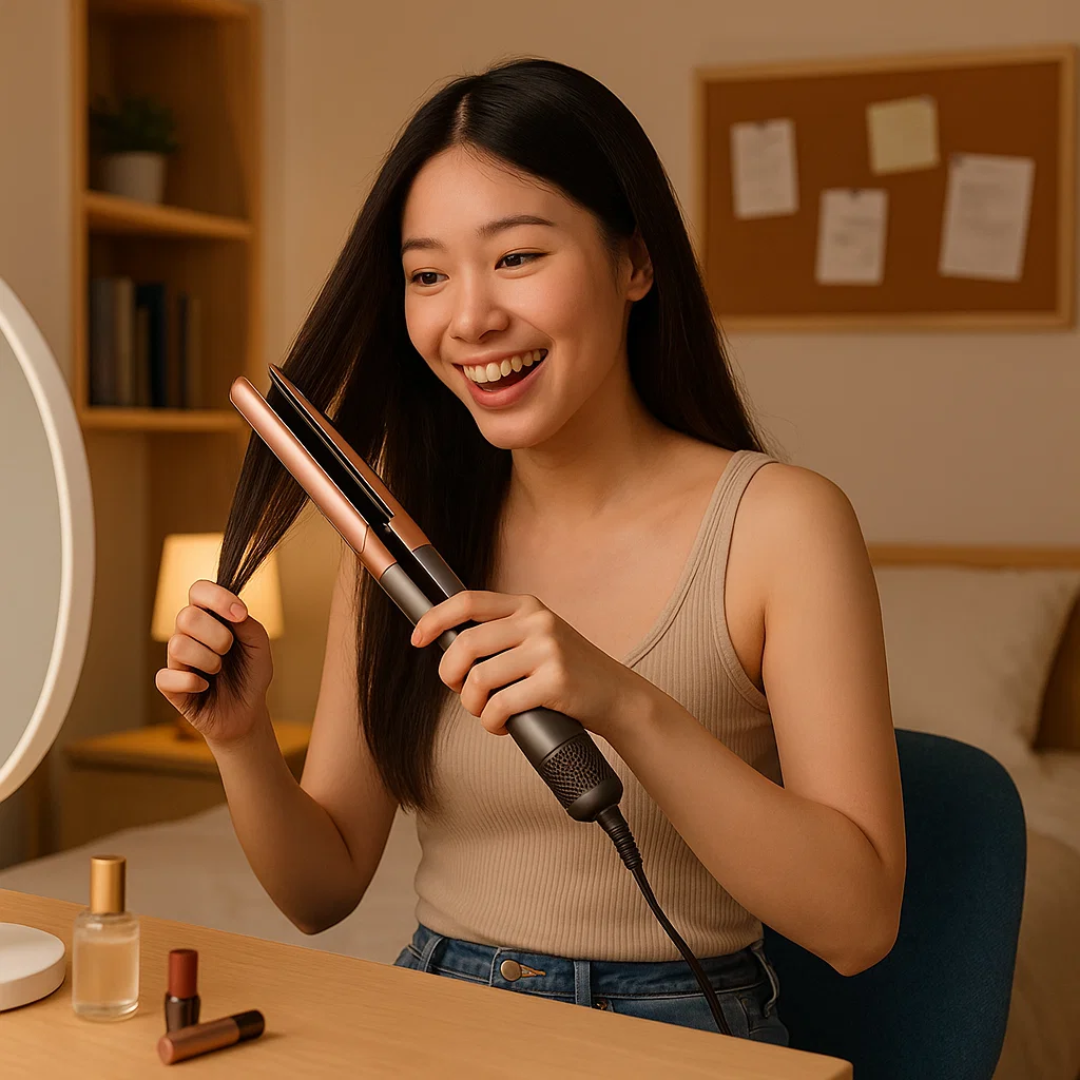 Föhn-Glätteisen 2-in-1 für müheloses Haarestyling