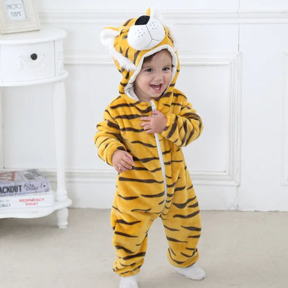 Kinder Fleece-Overall mit Tiermotiv