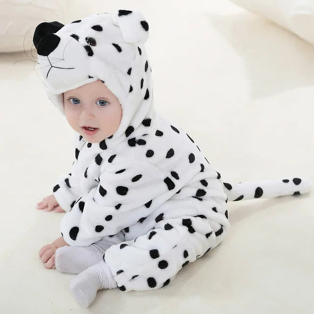 Kinder Fleece-Overall mit Tiermotiv