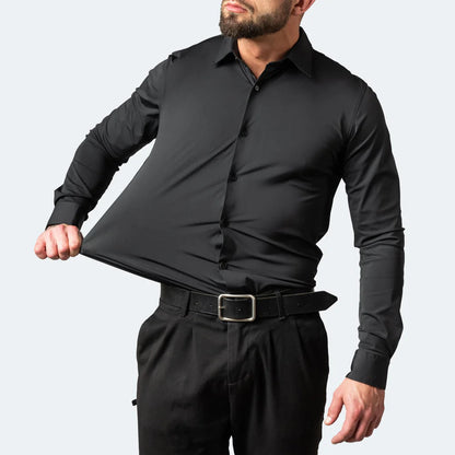 Regor Herren Stretchhemd Faltenfrei