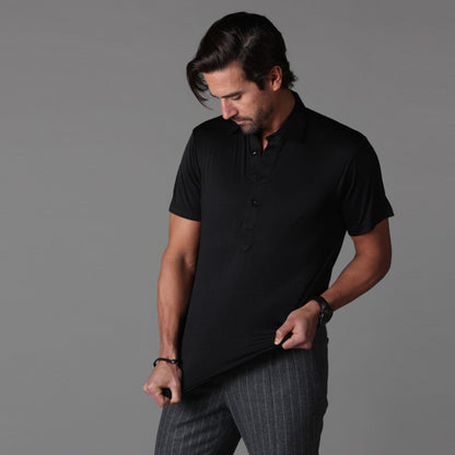 Herren Slim Fit Poloshirt Kurzarm Stretch