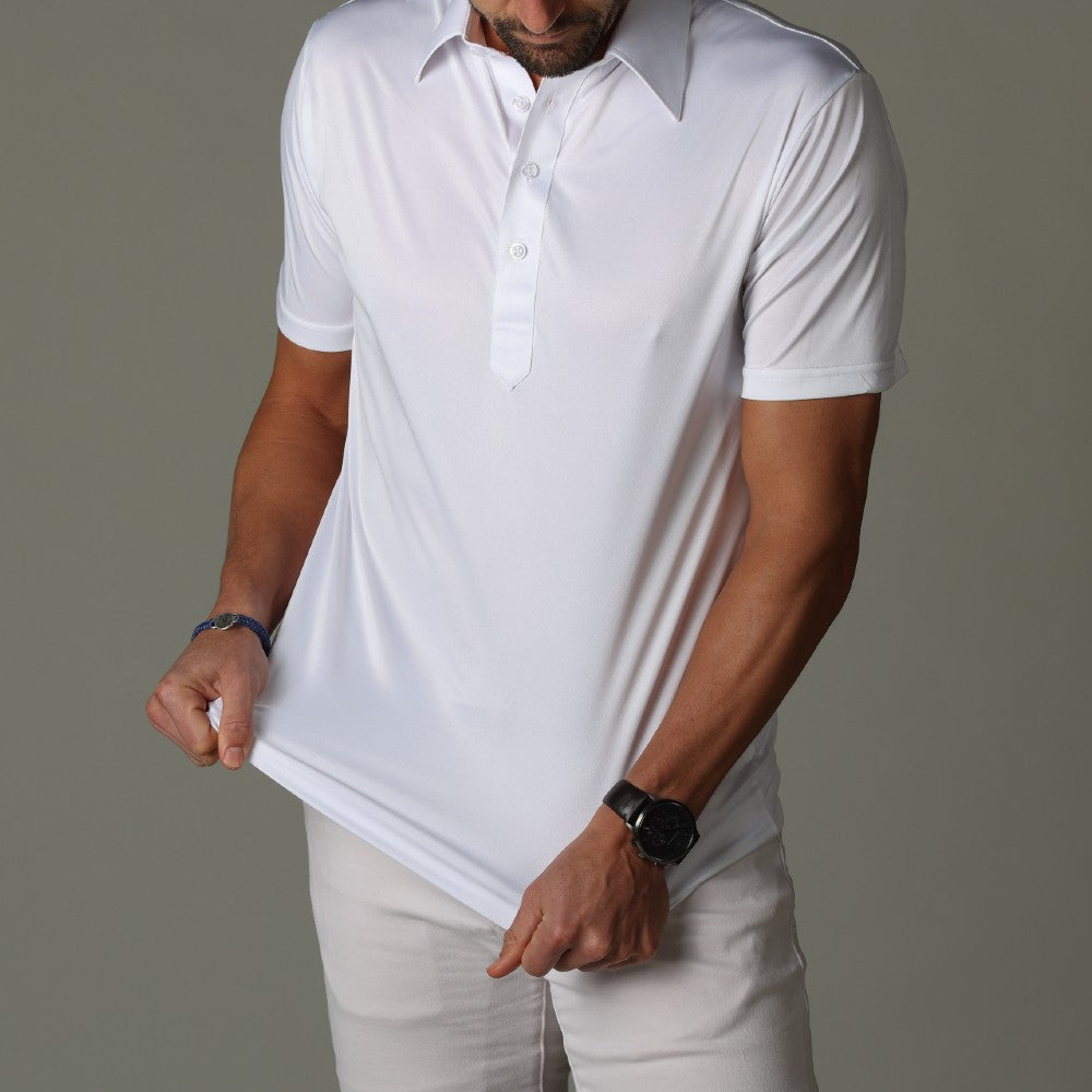 Herren Slim Fit Poloshirt Kurzarm Stretch