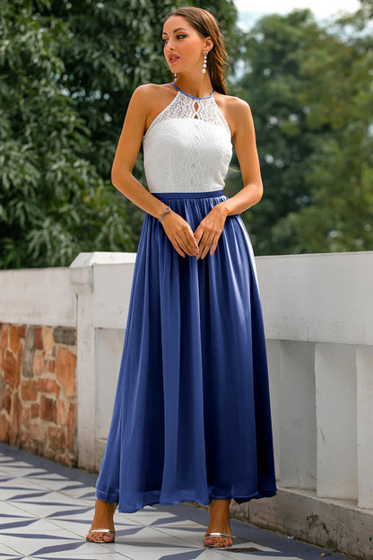 Damen Maxi Kleid Hochzeitsgastkleid