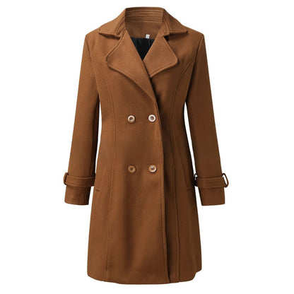 Damen Jacke Lange Valentina Umlegkragen