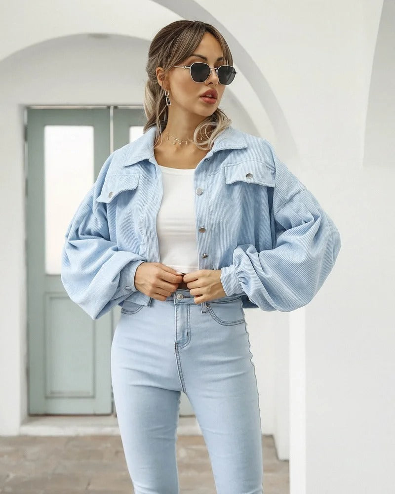 Norvielle Damen Kurzjeansjacke Stylisch