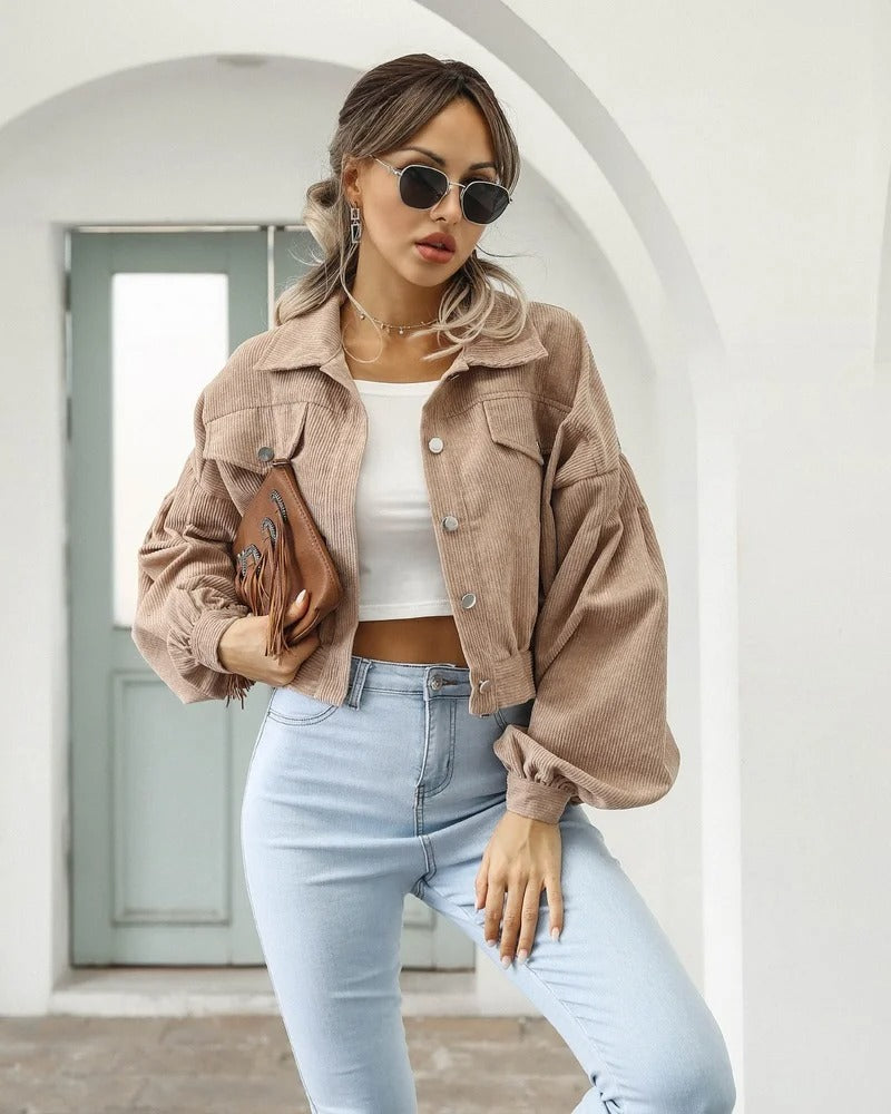 Norvielle Damen Kurzjeansjacke Stylisch