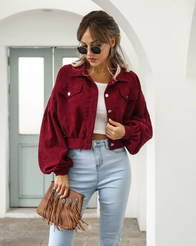 Norvielle Damen Kurzjeansjacke Stylisch