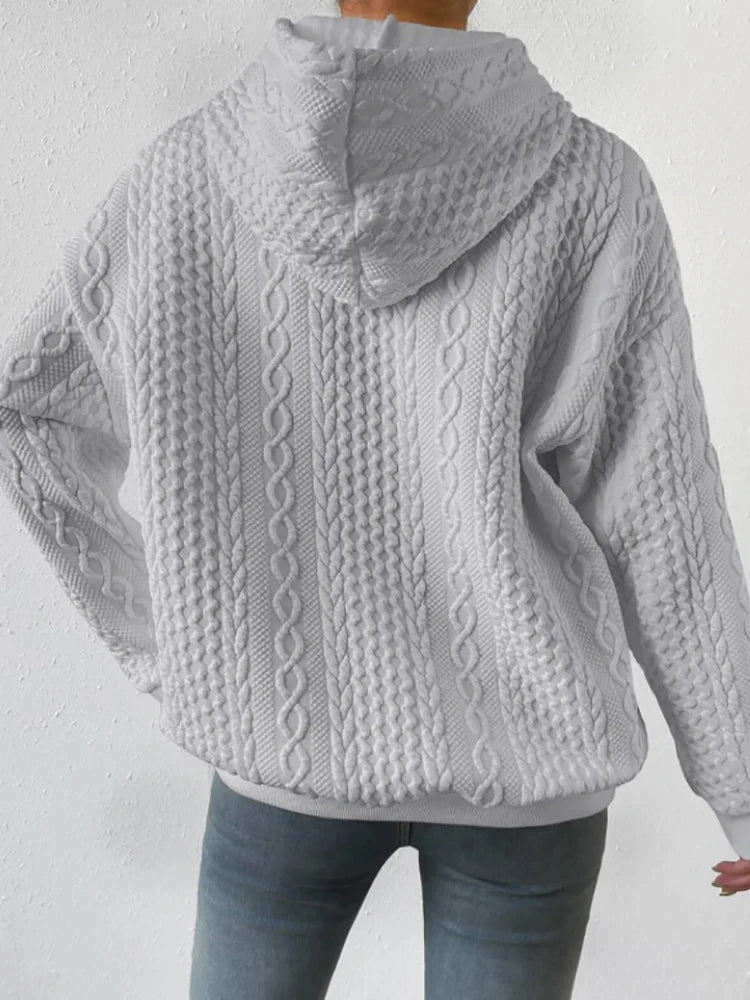 Norvielle Damen Leichter Kapuzenpullover Casual