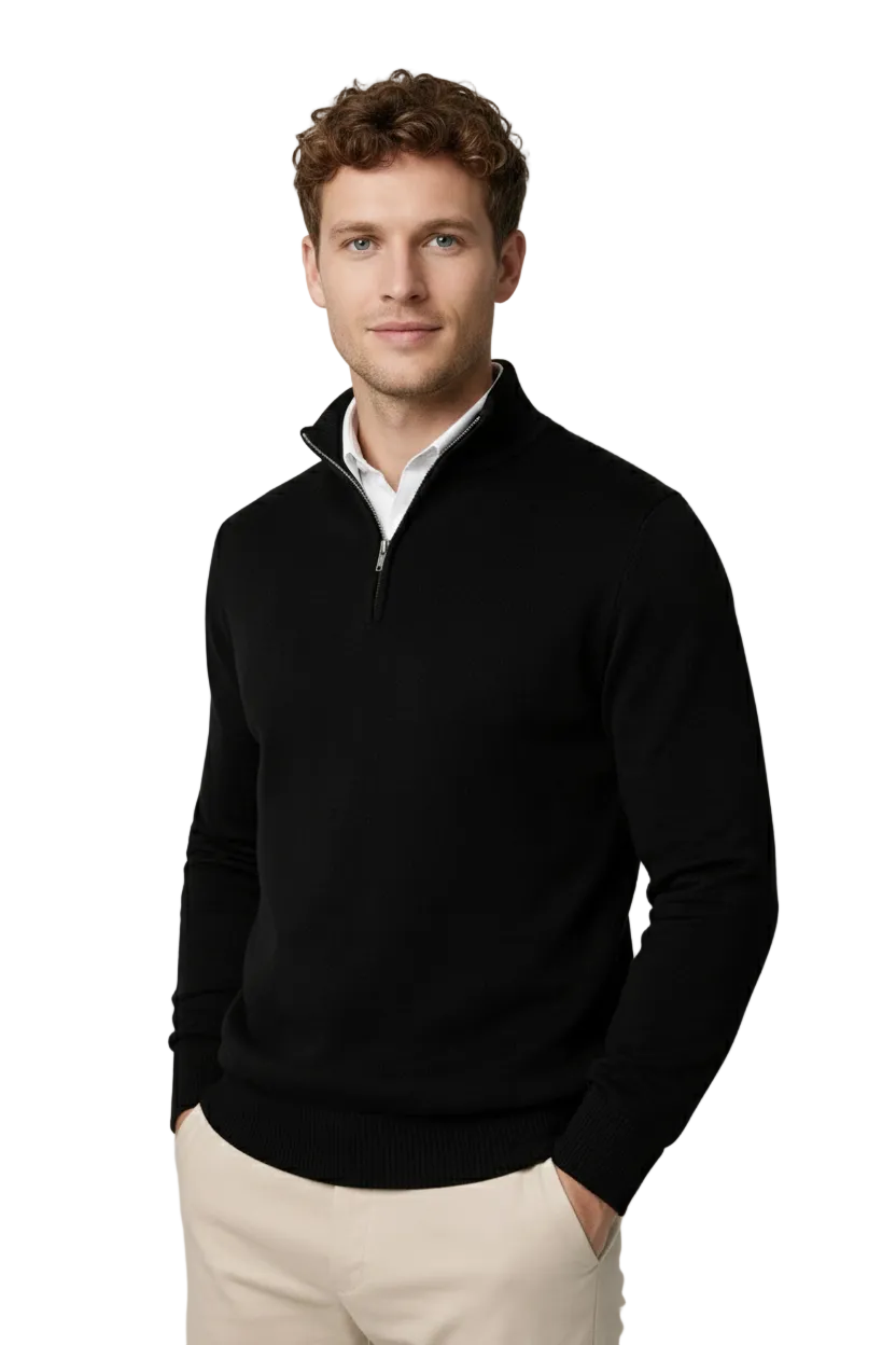 Herren Pullover Halbreißverschluss Stehkragen - Norvielle