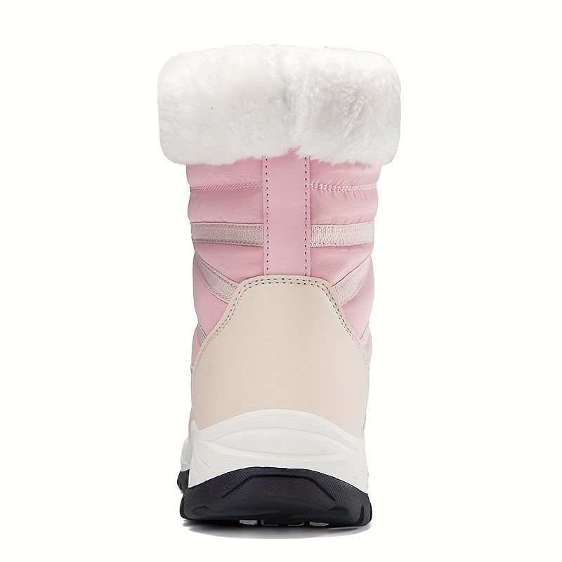 Damen Winterstiefel Hoher Schaft Geschlossene Zehen Spitze